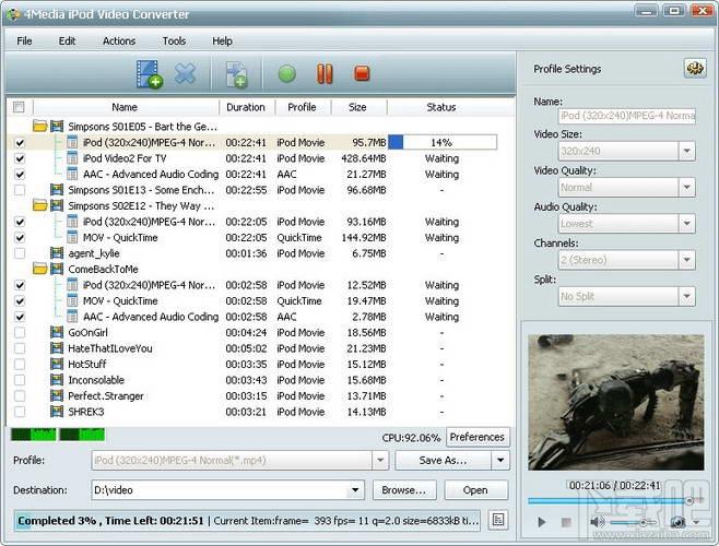 4Media iPod Video Converter,4Media iPod Video Converter下载,iPod视频转换软件