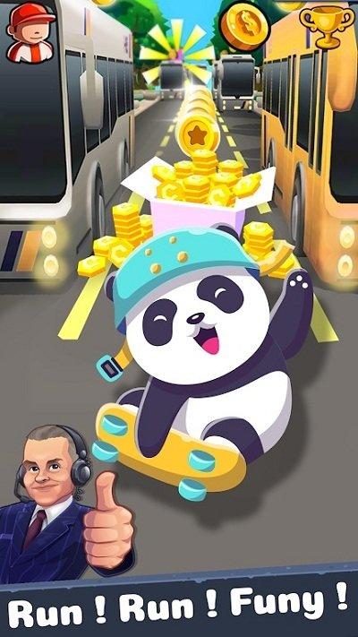 熊猫跑步冒险汉化版下载,熊猫跑步冒险,跑酷游戏,闯关游戏